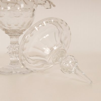 Antique Crystal Cut Glass Vases, Set of 2-GOE-1426337