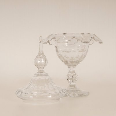 Antique Crystal Cut Glass Vases, Set of 2-GOE-1426337