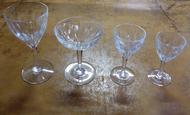 Antique Crystal Glasses & Decanters, Set of 56-WSV-605440