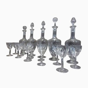 Antique Crystal Glasses & Decanters, Set of 56-WSV-605440