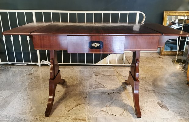 Antique Danish Biedermeier Mahogany Side Table-QRS-564465