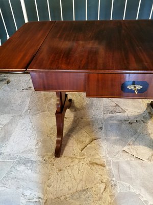 Antique Danish Biedermeier Mahogany Side Table-QRS-564465