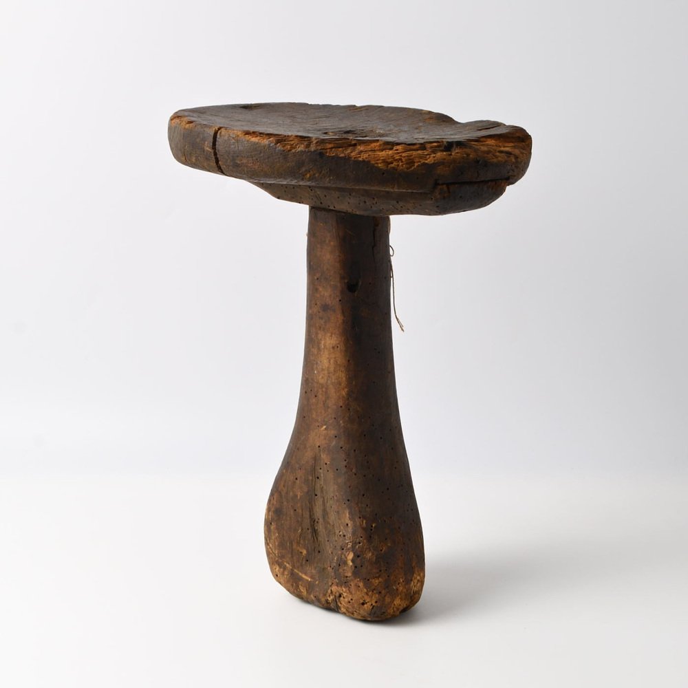 Antique Danish One Legged Milking Stool, 19th Century