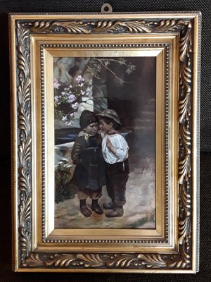 Antique Das Geheimnis Oil Painting by Marie Mizi Wunsch-HOI-657402