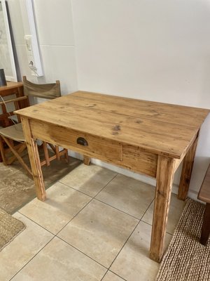 Antique Dining Table with Drawer, 1890s-MFM-2036795