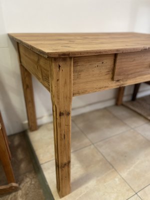 Antique Dining Table with Drawer, 1890s-MFM-2036795