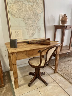 Antique Dining Table with Drawer, 1890s-MFM-2036795