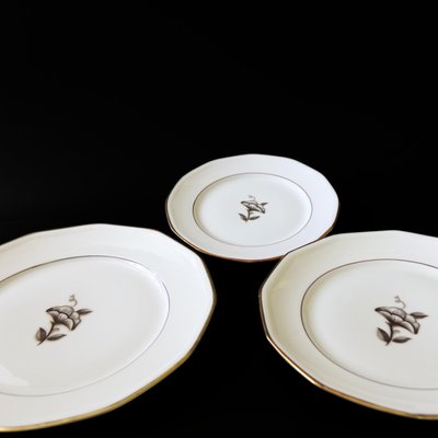 Antique Dinner Plates by Edward Hald, Set of 6-JKV-1787185