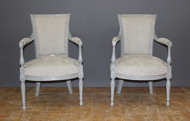 Antique Directoire Armchairs, Set of 2-BCR-853059