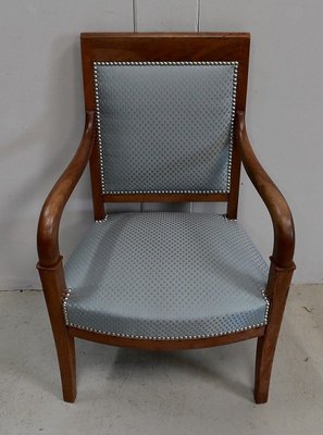 Antique Directoire Light Walnut Lounge Chairs, Set of 2-RVK-683461