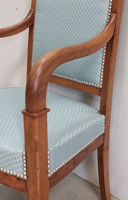 Antique Directoire Light Walnut Lounge Chairs, Set of 2-RVK-683461