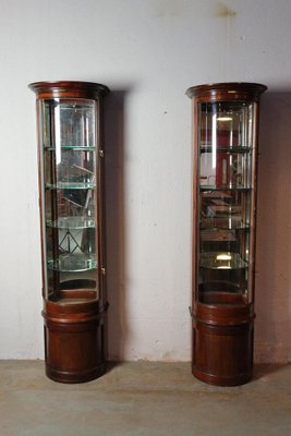 Antique Display Cabinets, 1890s, Set of 2-CUP-1410909