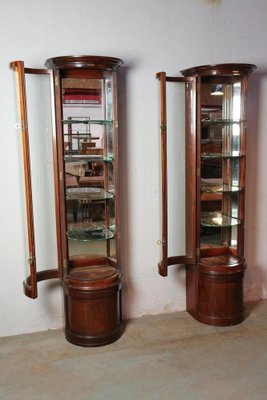 Antique Display Cabinets, 1890s, Set of 2-CUP-1410909