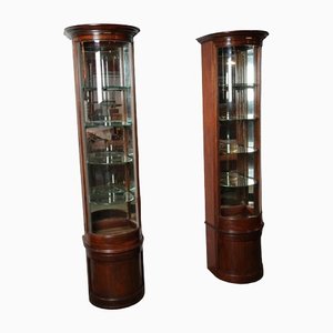 Antique Display Cabinets, 1890s, Set of 2-CUP-1410909