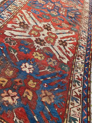 Antique Distressed Eagle Kazak Rug-YMM-1144818