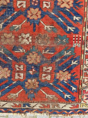 Antique Distressed Eagle Kazak Rug