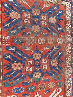 Antique Distressed Eagle Kazak Rug-YMM-1144818