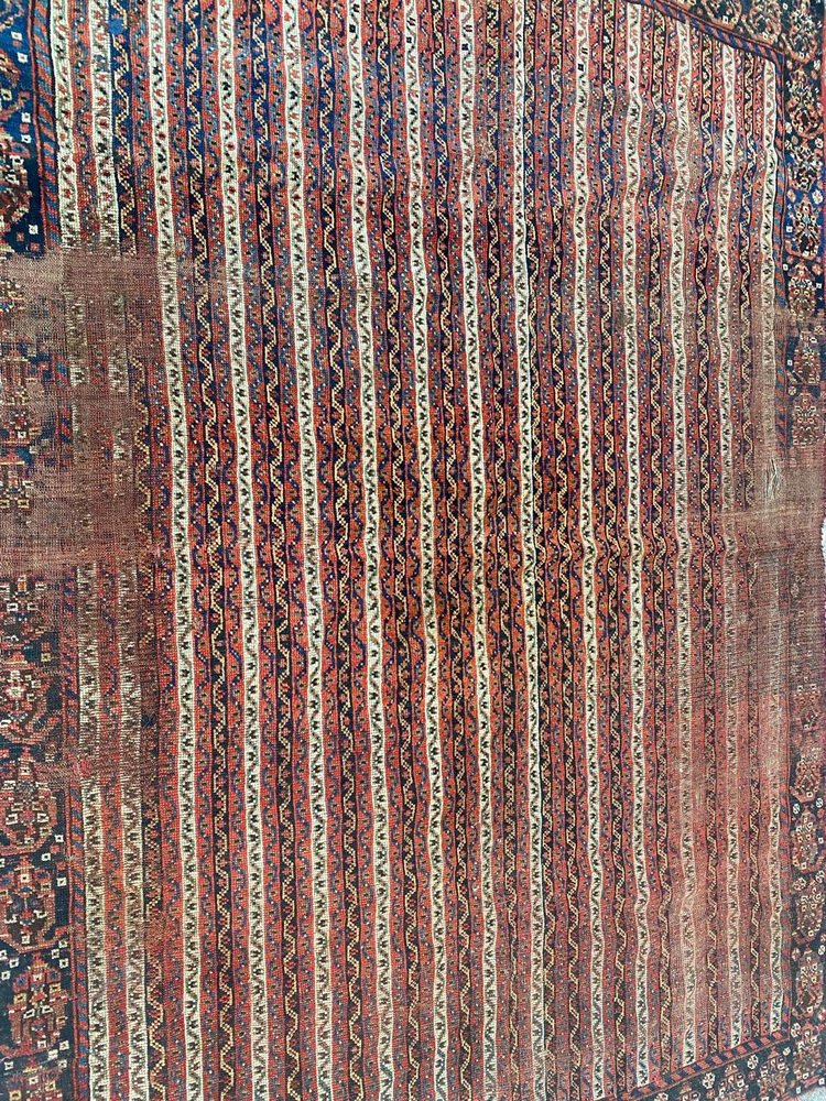 Antique Distressed Ghashghaei Rug