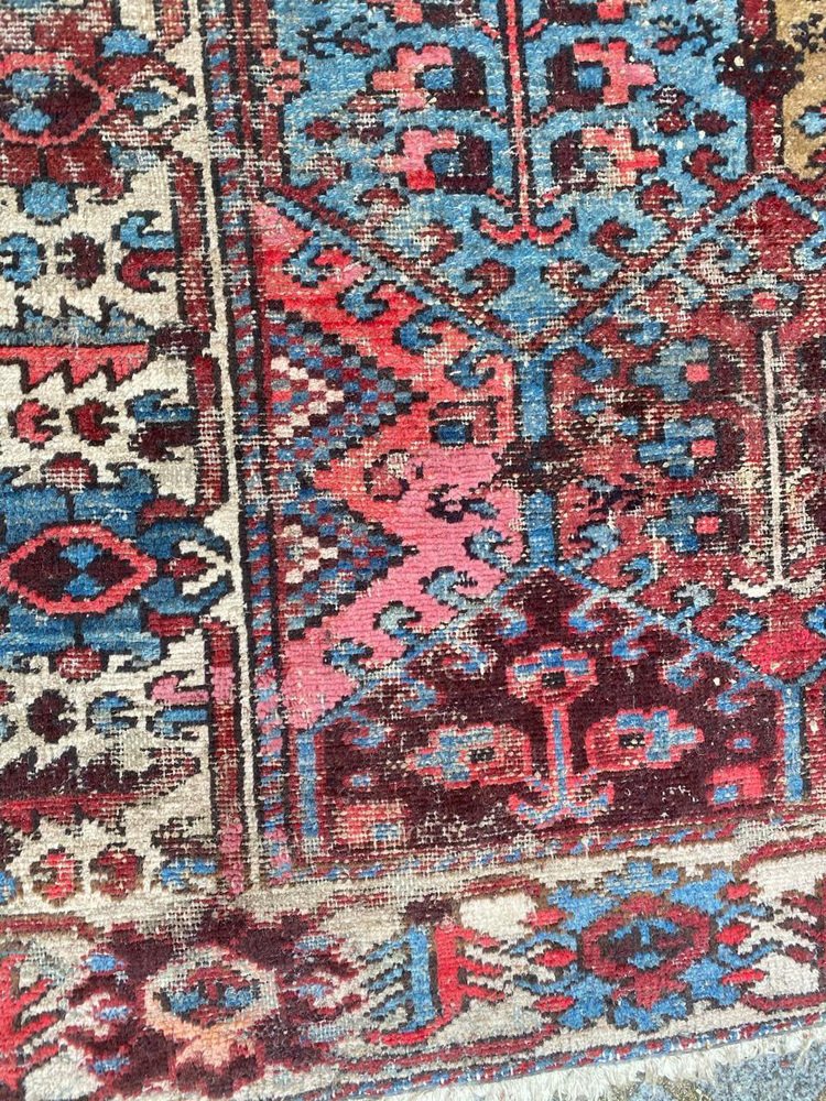 Antique Distressed Kurdish Rug