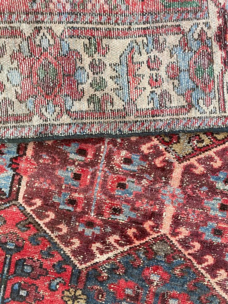 Antique Distressed Kurdish Rug