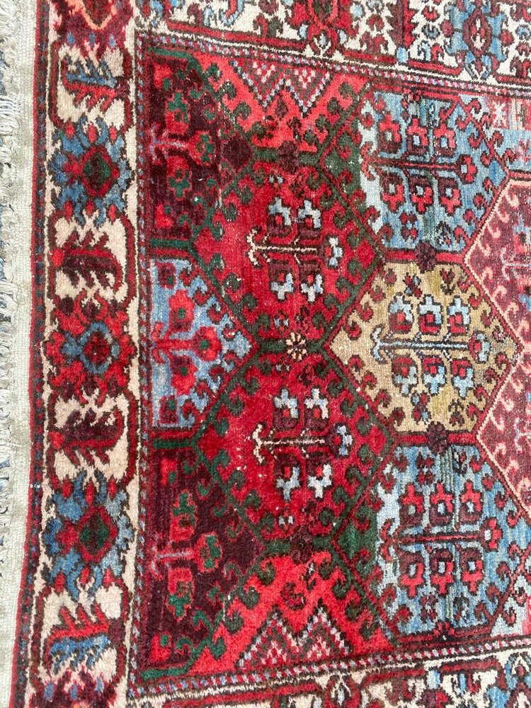 Antique Distressed Kurdish Rug