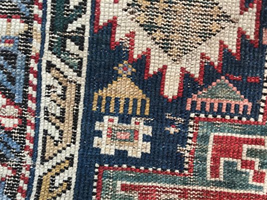 Antique Distressed Lesgui Caucasian Chirwan Rug-YMM-1114626