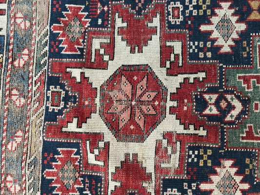 Antique Distressed Lesgui Caucasian Chirwan Rug-YMM-1114626