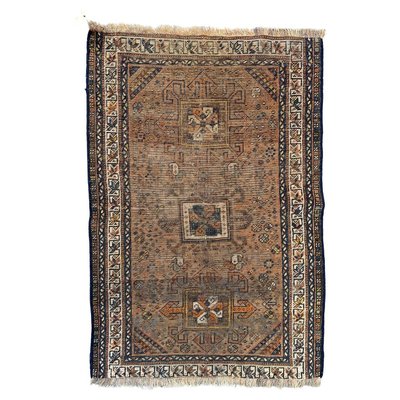 Antique Distressed Shiraz Rug, 1890s-YMM-2019582