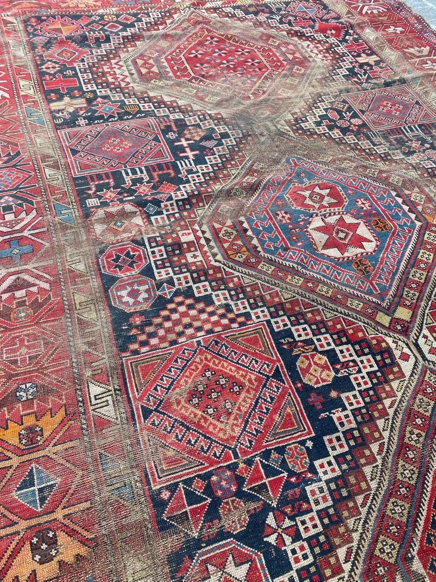 Antique Distressed Shirwan Daghistan Rug-YMM-1079828