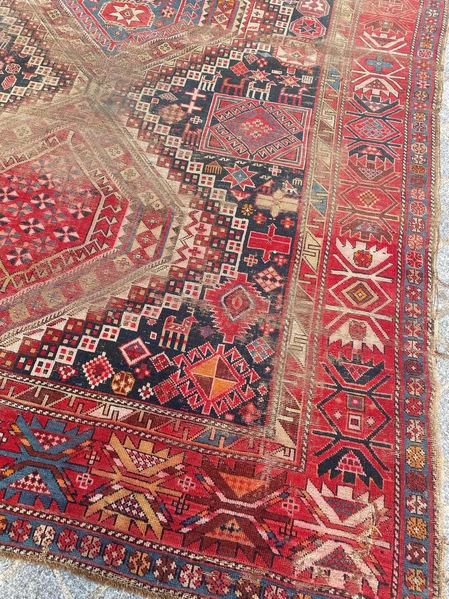 Antique Distressed Shirwan Daghistan Rug-YMM-1079828