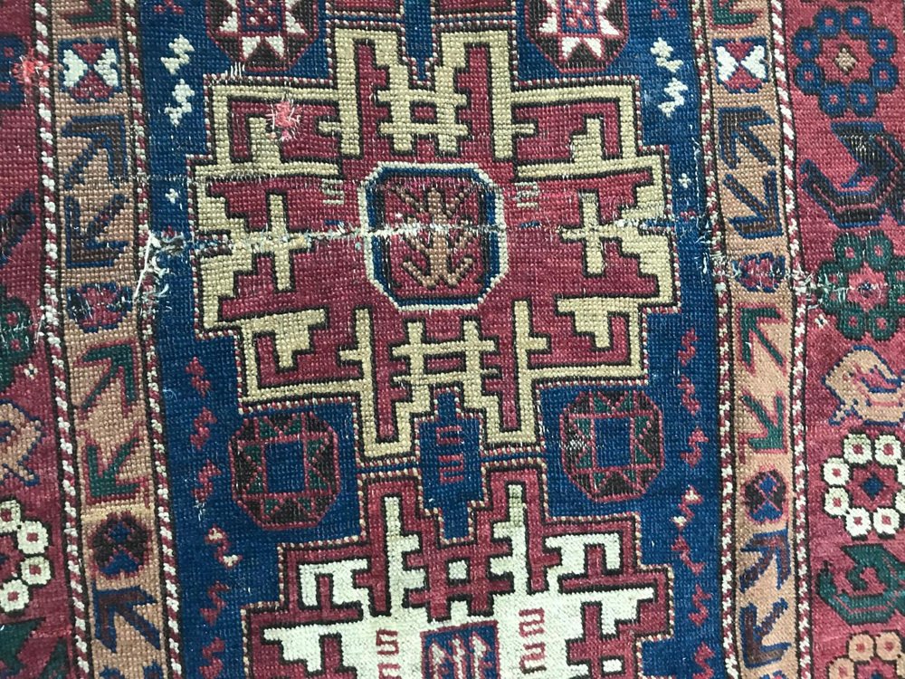 Antique Distressed Shirwan Rug