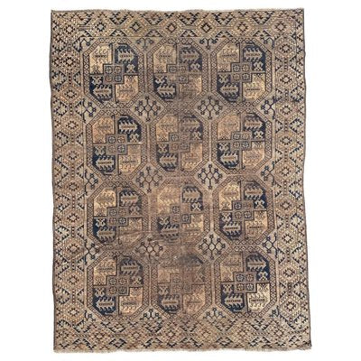 Antique Distressed Turkmen Afghan Rug-YMM-1139896