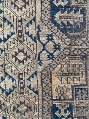 Antique Distressed Turkmen Afghan Rug-YMM-1139896