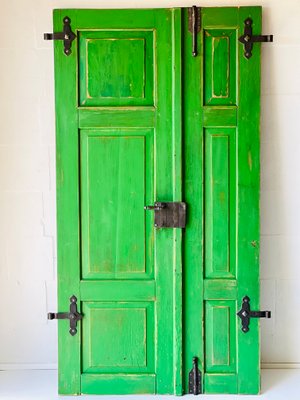 Antique Doors in Green, Set of 2-ALG-1351343