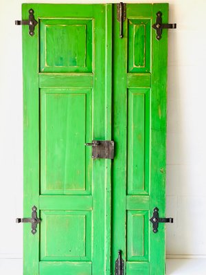 Antique Doors in Green, Set of 2-ALG-1351343