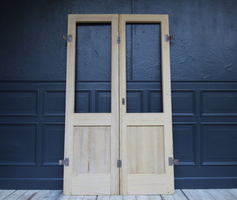 Antique Double Door in Pine, 1890s-TAT-1767901