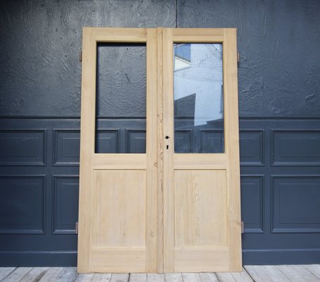 Antique Double Door in Pine, 1890s-TAT-1767896