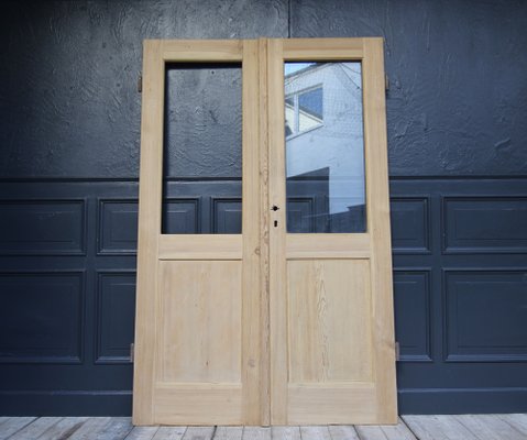 Antique Double Door in Pine, 1890s-TAT-1767896