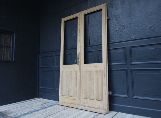 Antique Double Door in Pine, 1890s-TAT-1767901