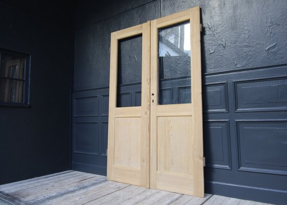 Antique Double Door in Pine, 1890s-TAT-1767896