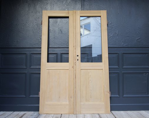 Antique Double Door in Pine, 1890s-TAT-1767896