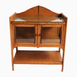 Antique Dutch Art Deco Amsterdam School Tea Cabinet / Display Bar Cabinet, 1920s-WIP-2041771