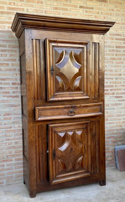 Antique Dutch Baroque Light Oak Cupboard or Cabinet, 18th Century-NOU-1743103