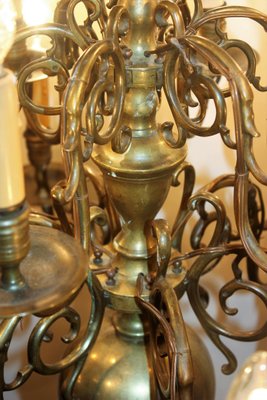 Antique Dutch Brass Chandelier-GKC-410601