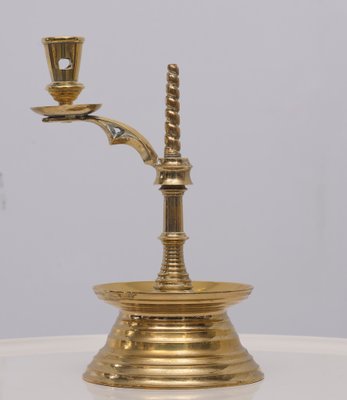 Antique Dutch Brass Collar Candle Holder-GCG-1156023