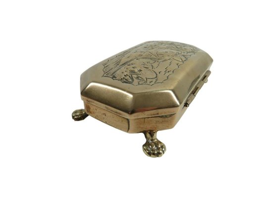 Antique Dutch Brass Tobacco Tin-RCH-1450769