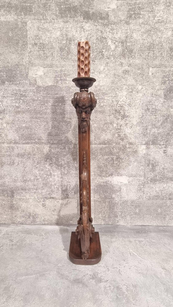 Antique Dutch Golden Age Decorativ Baluster Colmn, Early 17th Century