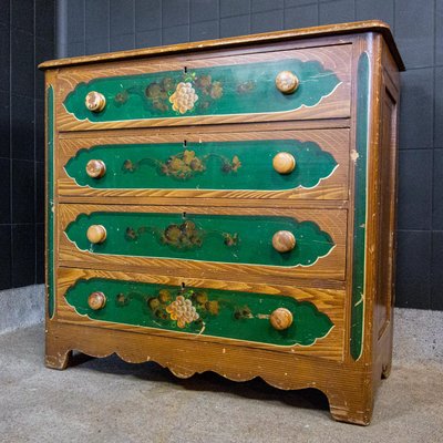 Antique Dutch Hand-Painted Dresser, 1900s-IA-736524