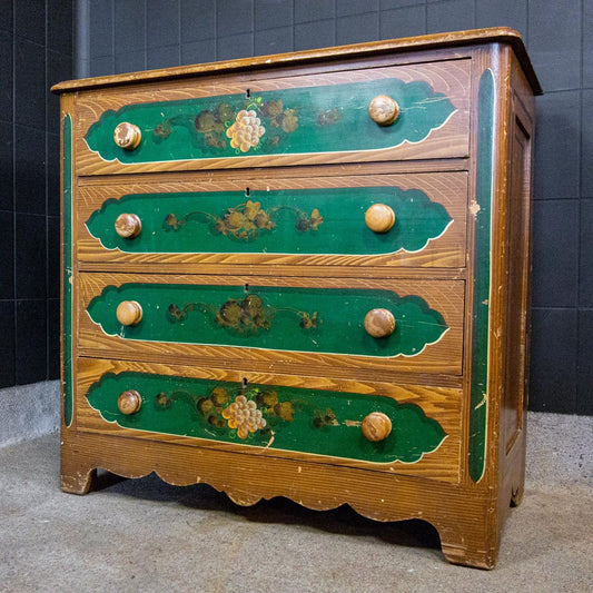 Antique Dutch Hand-Painted Dresser, 1900s