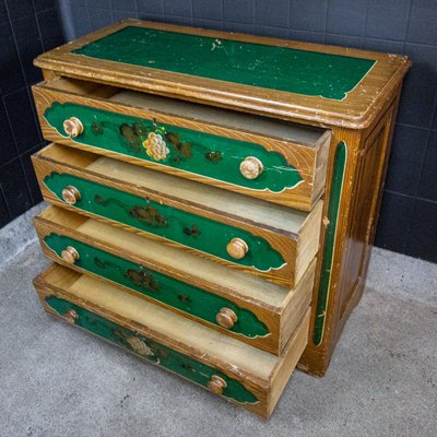 Antique Dutch Hand-Painted Dresser, 1900s-IA-736524